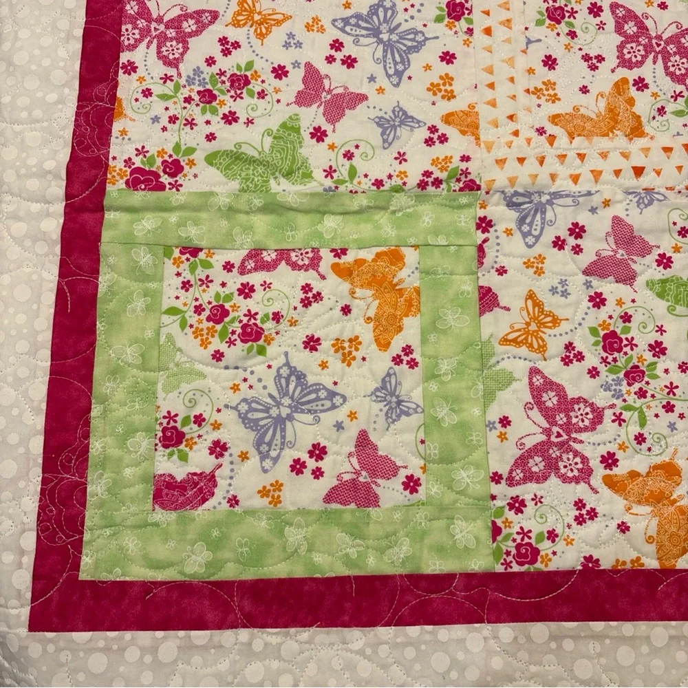 Colorful Butterfly Patchwork Quilt